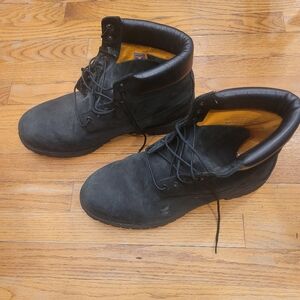 Men's Black Lace-Up Work Boots